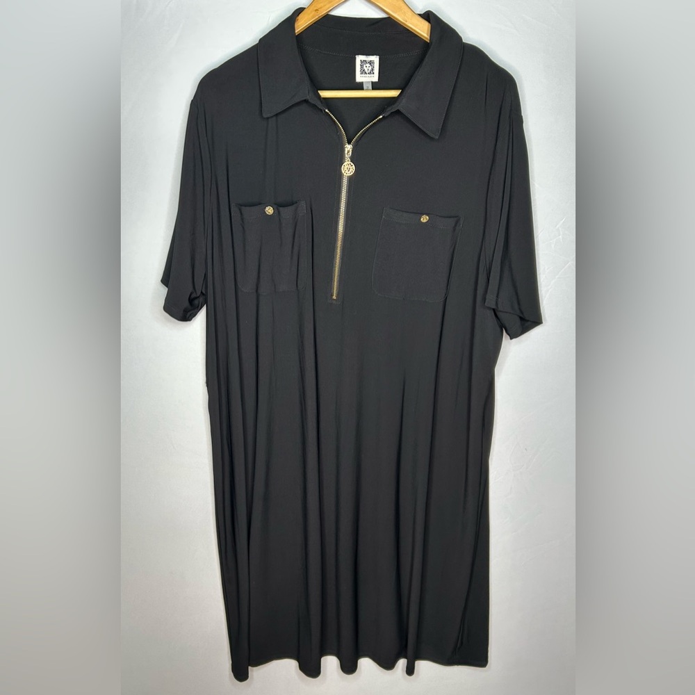 Anne Klein Black Shirt Dress